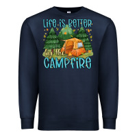 Navy life is better by the camp fire Premium Sweatshirt - MaliasSmallBusiness