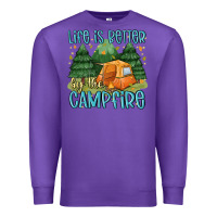 Purple life is better by the camp fire Premium Sweatshirt - MaliasSmallBusiness