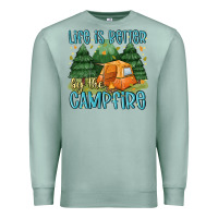 Seafoam life is better by the camp fire Premium Sweatshirt - MaliasSmallBusiness
