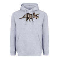 Heather Grey Triceratops Horridus Heavyweight Hoodie - LillyAllenDesigns