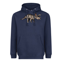 Navy Triceratops Horridus Heavyweight Hoodie - LillyAllenDesigns