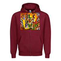 Burgundy black girl power tumbler Zipper Hoodie - BundleAndBundleShop