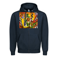 Navy black girl power tumbler Zipper Hoodie - BundleAndBundleShop