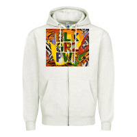 Oatmeal Heather black girl power tumbler Zipper Hoodie - BundleAndBundleShop