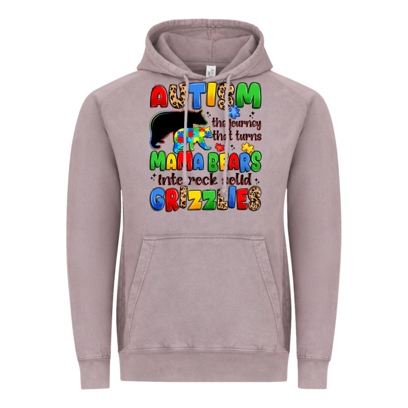 Autism The Journey That Turns Mama Bears Vintage Hoodie by JahusDesignShop | Teevron