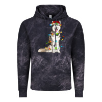 Cloud Black Husky Christmas Lights Vintage Hoodie - RanaPortraitStore