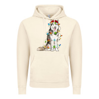 Vintage Artic Husky Christmas Lights Vintage Hoodie - RanaPortraitStore