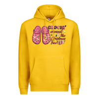 Lemon Pink Christmas crocin' around the Christmas tree Premium Hoodie - NancyCooperArtShop