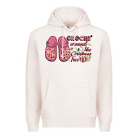 Pale Pink Pink Christmas crocin' around the Christmas tree Premium Hoodie - NancyCooperArtShop