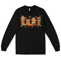 Black Fall Coffee Drink Long Sleeve Tee - RacoonDesign