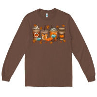 Chestnut Fall Coffee Drink Long Sleeve Tee - RacoonDesign