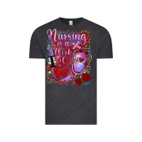 Vintage Black nursing is a work of heart Vintage Tee - RanaPortraitStore
