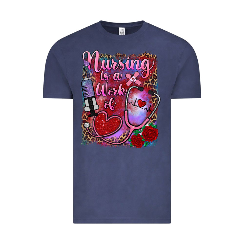 Nursing Is A Work Of Heart Vintage Tee by RanaPortraitStore | Teevron