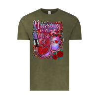Vintage Olive nursing is a work of heart Vintage Tee - RanaPortraitStore