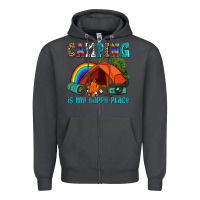 Smoke camping is my happy  place Zipper Hoodie - AdoDesignShop