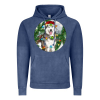 Vintage Denim husky and farm ornament Vintage Hoodie - RanaPortraitStore