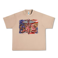 Burro patriotic nurse certified nurse  assistant medilcal symbol  background Urban Heavy Tee - BarkalooDesign