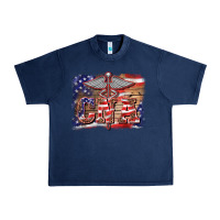 Navy patriotic nurse certified nurse  assistant medilcal symbol  background Urban Heavy Tee - BarkalooDesign