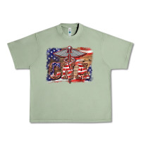Oil Green patriotic nurse certified nurse  assistant medilcal symbol  background Urban Heavy Tee - BarkalooDesign