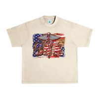 Sandshell patriotic nurse certified nurse  assistant medilcal symbol  background Urban Heavy Tee - BarkalooDesign