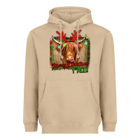 Mushroom merry christmas y'all highland cow Heavyweight Hoodie - Jasminsmagicworld