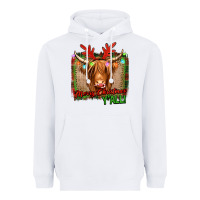 White merry christmas y'all highland cow Heavyweight Hoodie - Jasminsmagicworld