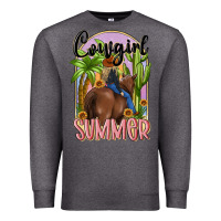 Charcoal Heather cowgirl summer Premium Sweatshirt - MaliasSmallBusiness
