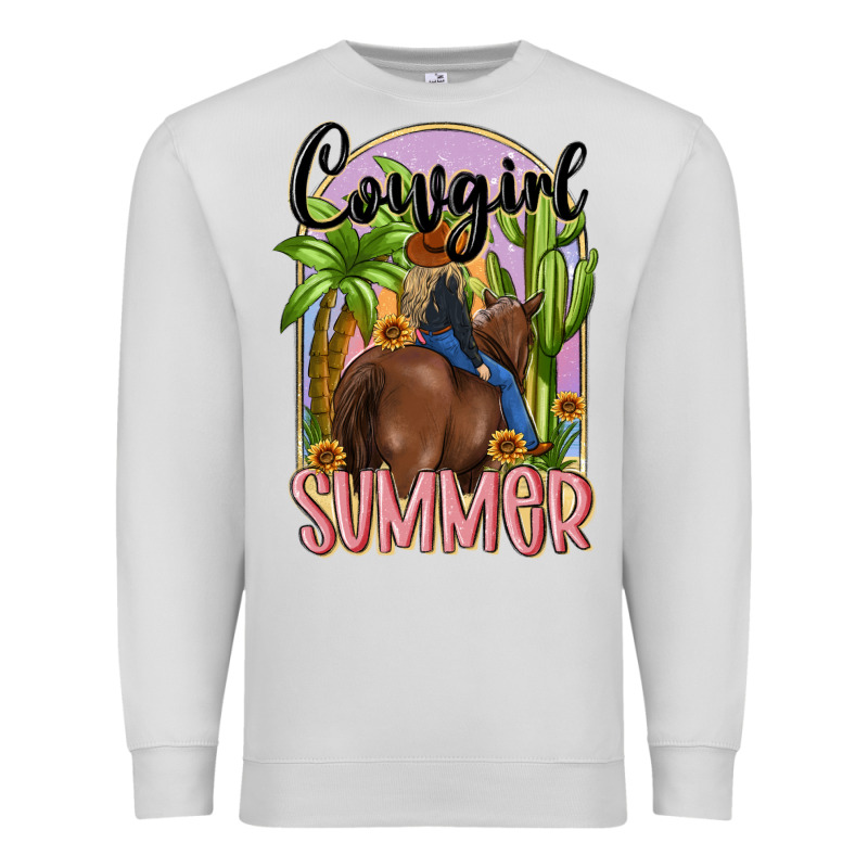 Cowgirl Summer Premium Sweatshirt by MaliasSmallBusiness | Teevron