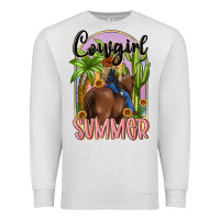 Oatmeal Heather cowgirl summer Premium Sweatshirt - MaliasSmallBusiness