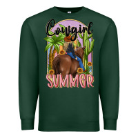 Sports Green cowgirl summer Premium Sweatshirt - MaliasSmallBusiness