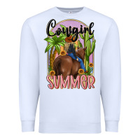White cowgirl summer Premium Sweatshirt - MaliasSmallBusiness