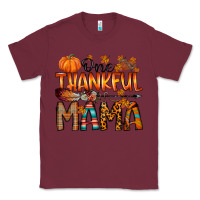 Burgundy one thankful mama Classic Tee - RacoonDesign
