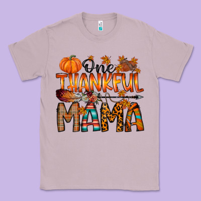 One Thankful Mama Classic Tee Designed By Racoondesign