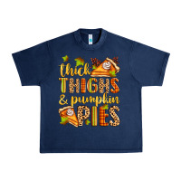 Navy thick thighs and pumpkin pies Urban Heavy Tee - Zillion Design Studio