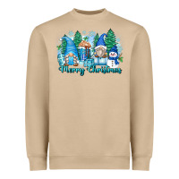 Merry Christmas Snowman Gnomes Heavyweight Sweatshirt | Teevron