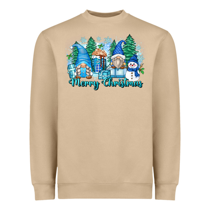Merry Christmas Snowman Gnomes Heavyweight Sweatshirt by Zillion Design Studio | Teevron