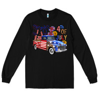 Black western truck fourth of july america Long Sleeve Tee - FaDigitalArtStudio