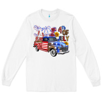 White western truck fourth of july america Long Sleeve Tee - FaDigitalArtStudio