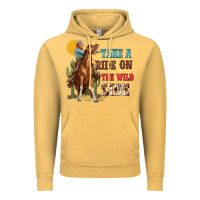 Vintage Mustard take a ride on the wild side with rodeo Vintage Hoodie - texasbilliewilder