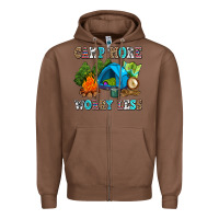 Chestnut camp more worry less Zipper Hoodie - AdoDesignShop