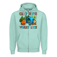 Seafoam camp more worry less Zipper Hoodie - AdoDesignShop