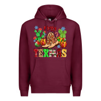 Burgundy Merry Texmas Premium Hoodie - MaliasSmallBusiness