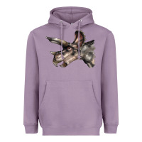 Lavender Triceratops Horridus Face Heavyweight Hoodie - LillyAllenDesigns