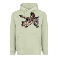 Matcha Triceratops Horridus Face Heavyweight Hoodie - LillyAllenDesigns