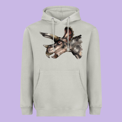 Triceratops Horridus Face Heavyweight Hoodie Designed By Lillyallendesigns