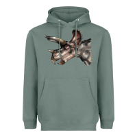 Sage Triceratops Horridus Face Heavyweight Hoodie - LillyAllenDesigns