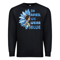 Black in april we wear blue Premium Sweatshirt - MaliasSmallBusiness