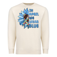 Sandshell in april we wear blue Premium Sweatshirt - MaliasSmallBusiness