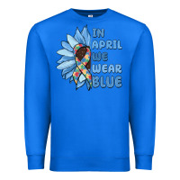 True Royal in april we wear blue Premium Sweatshirt - MaliasSmallBusiness