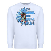 White in april we wear blue Premium Sweatshirt - MaliasSmallBusiness